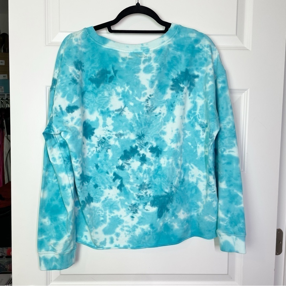Kut from the Kloth Womens Pullover Cotton Sweatshirt in Blue Tie Dye‎ Size Small - Picture 2 of 8